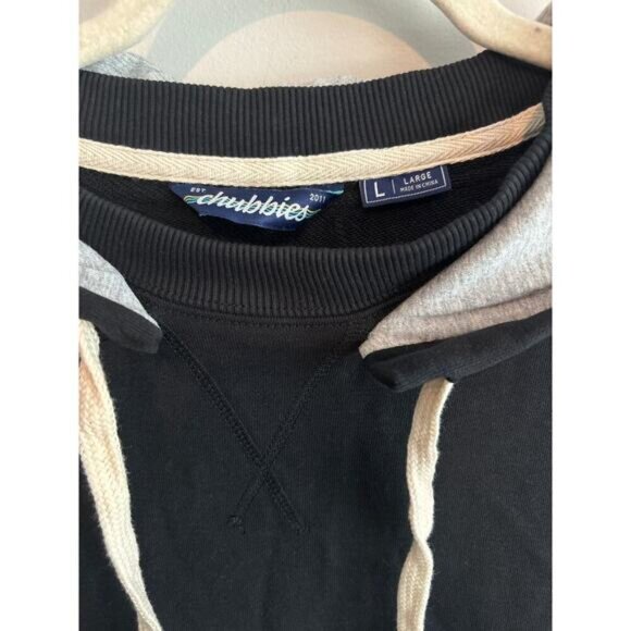 NWOT Chubbies The Night Hoodie Size L In Black - Picture 2 of 5